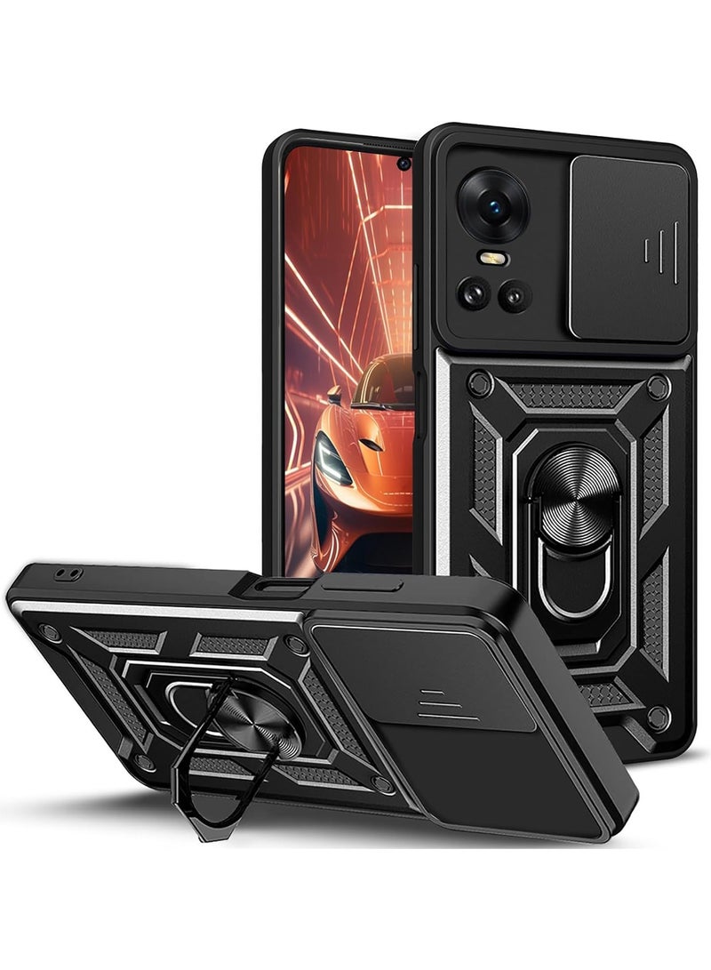 Shield Full Protection Case With Metal Ring &Slide Camera Cover For Oppo Reno 10 cover  - Image 3