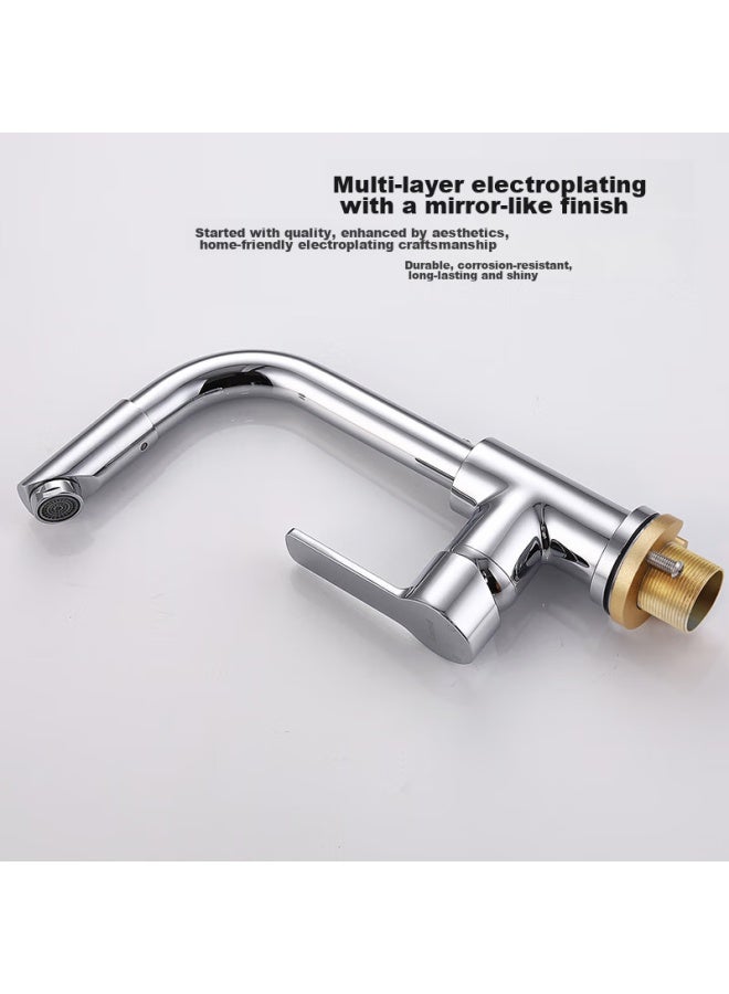 Larsd Basin Faucet, Copper Body, Bathroom Washbasin Faucet, 720° Rotating Basin, Hot And Cold Water Faucet, F051 - Image 3