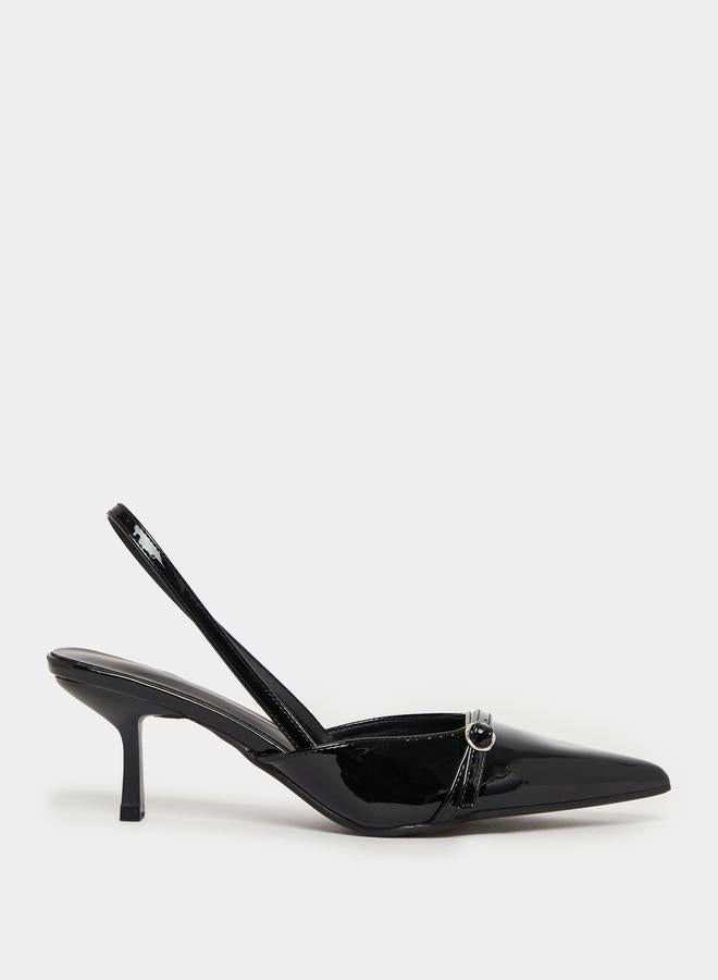 Styli Pointed Toe Slingback Pumps - Image 1