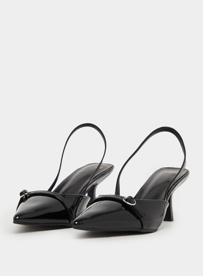 Styli Pointed Toe Slingback Pumps - Image 3