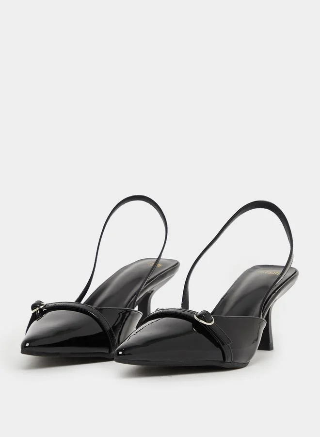 Styli Pointed Toe Slingback Pumps