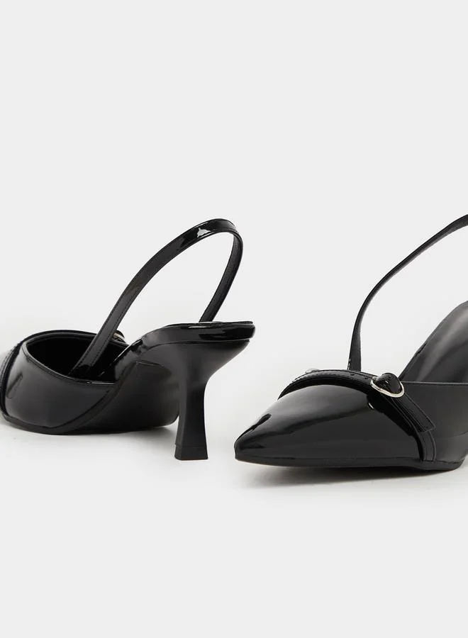 Styli Pointed Toe Slingback Pumps