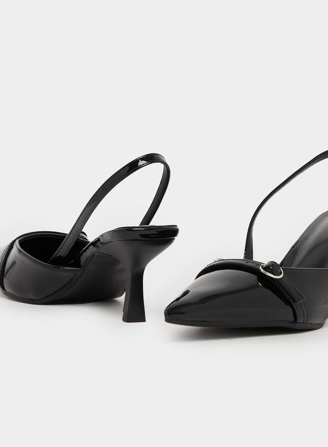 ستايلي مضخات الاصبع المدبب Slingback  - Image 4