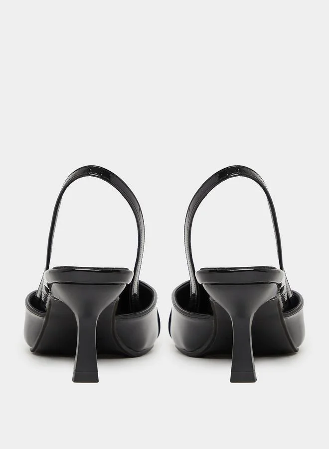 Styli Pointed Toe Slingback Pumps