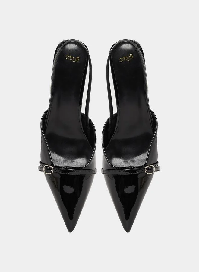 Styli Pointed Toe Slingback Pumps