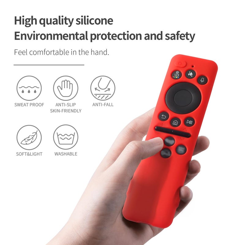 AKSHFETH Silicone Cover for Samsung BN59-01480A Solar Remote Control 2025, Compatible with TM2560E TM2360E BN59-01432A BN59-01455A Remote Protective Case Cover (Black) - Image 2