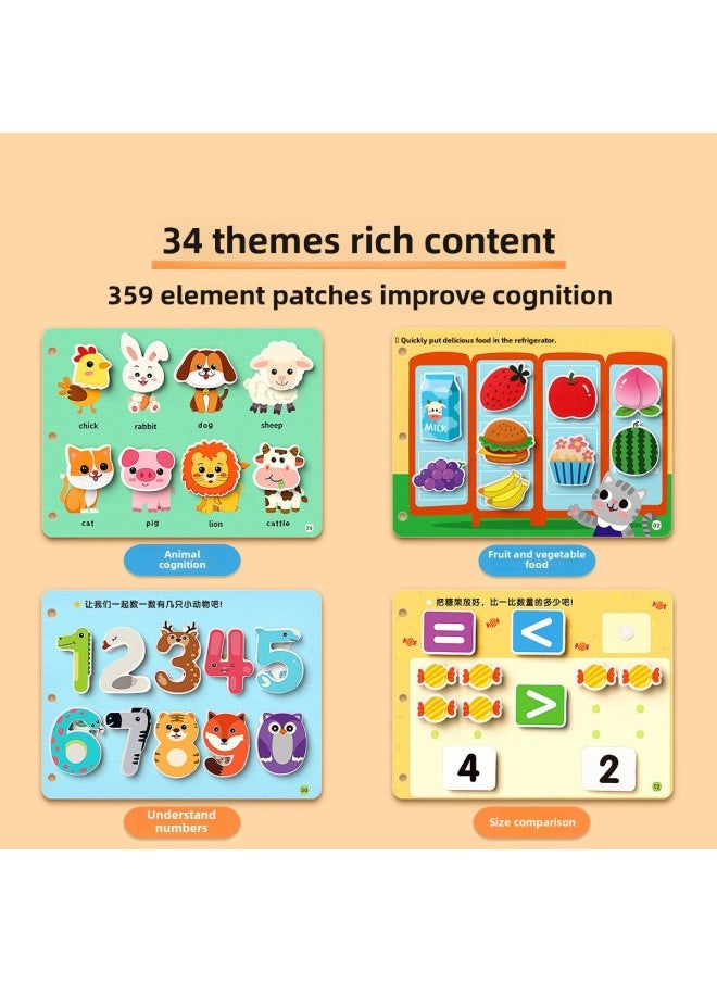 Generic - Tear The Book Baby Toy Quiet Hand Tear Cloth Book 0 1 Year Old Baby 6 Months 12 Early Education Hook And Loop Can Bite-Colour:Enlightenment Book (ready To Play) - Image 1