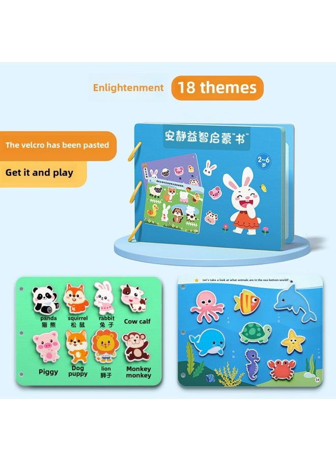 Generic - Tear The Book Baby Toy Quiet Hand Tear Cloth Book 0 1 Year Old Baby 6 Months 12 Early Education Hook And Loop Can Bite-Colour:Enlightenment Book (ready To Play) - Image 1