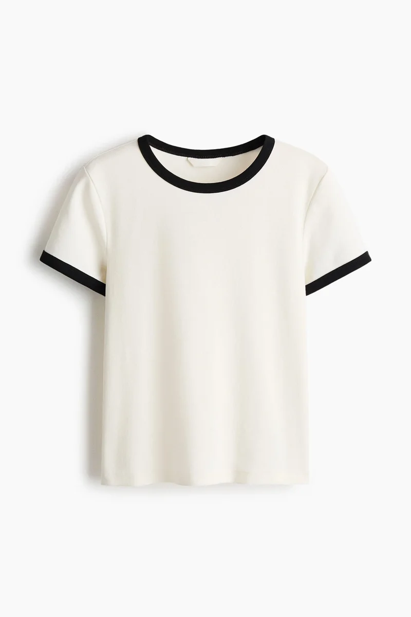 اتش اند ام تي-شيرت من القطن