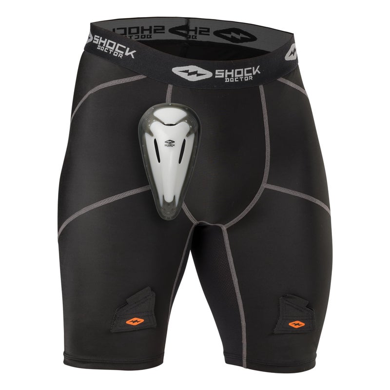 Shock Doctor Hockey Compression Short with BioFlex Cup Included for Adult Men Black - Image 2