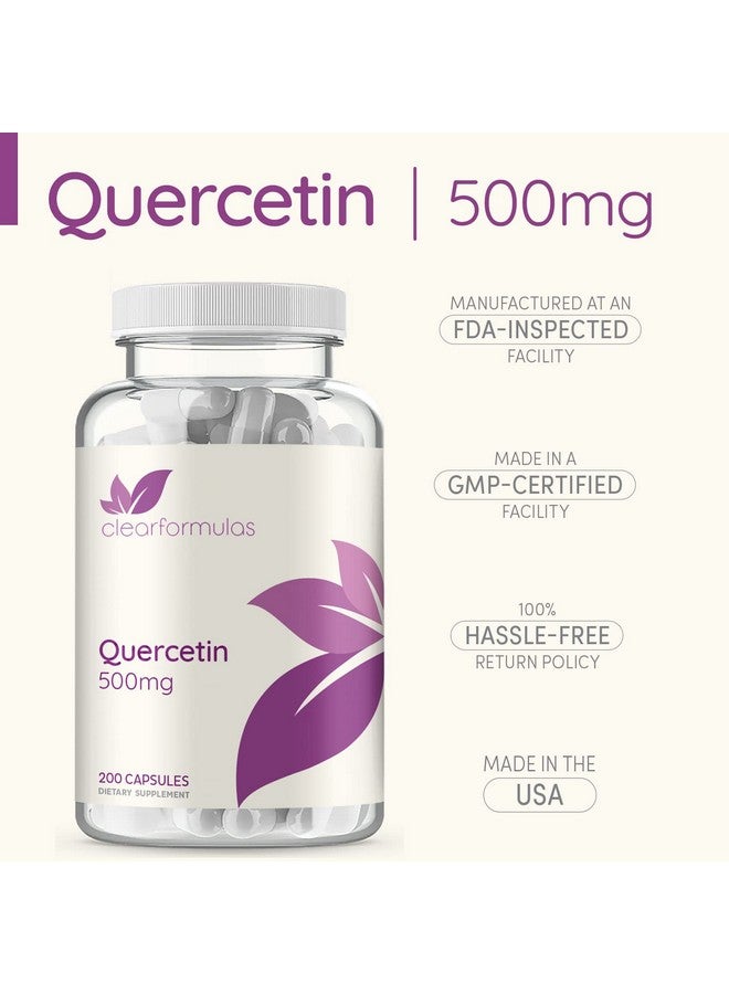 ClearFormulas Pure Quercetin 500Mg Supplement 200 Capsules Quercetin Dihydrate - Image 5