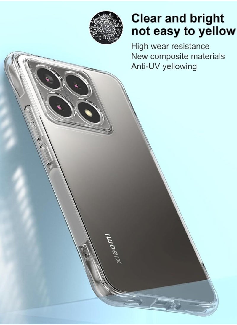 Xiaomi 14T Case Cover - Reinforced Corners, Crystal Clear Design, Slim Fit Scratch-Resistant Silicone Case for 6.6-inch Xiaomi 14T