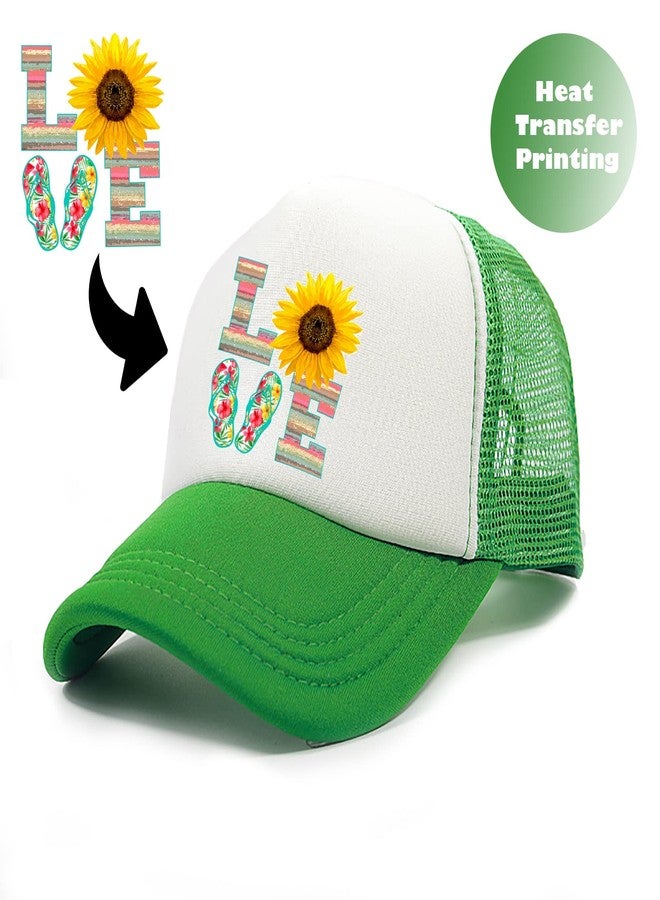 Popuid 12 Pack Sublimation Blanks Mesh Trucker Hats Bulk, DIY Printing Baseball Hat Wholesale, Sports Outdoor Snapback Dad Hat (Colorful, 12) - Image 4