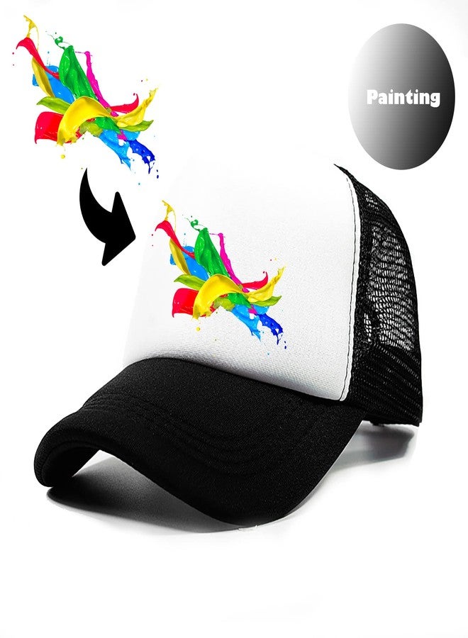 Popuid 12 Pack Sublimation Blanks Mesh Trucker Hats Bulk, DIY Printing Baseball Hat Wholesale, Sports Outdoor Snapback Dad Hat (Colorful, 12) - Image 5