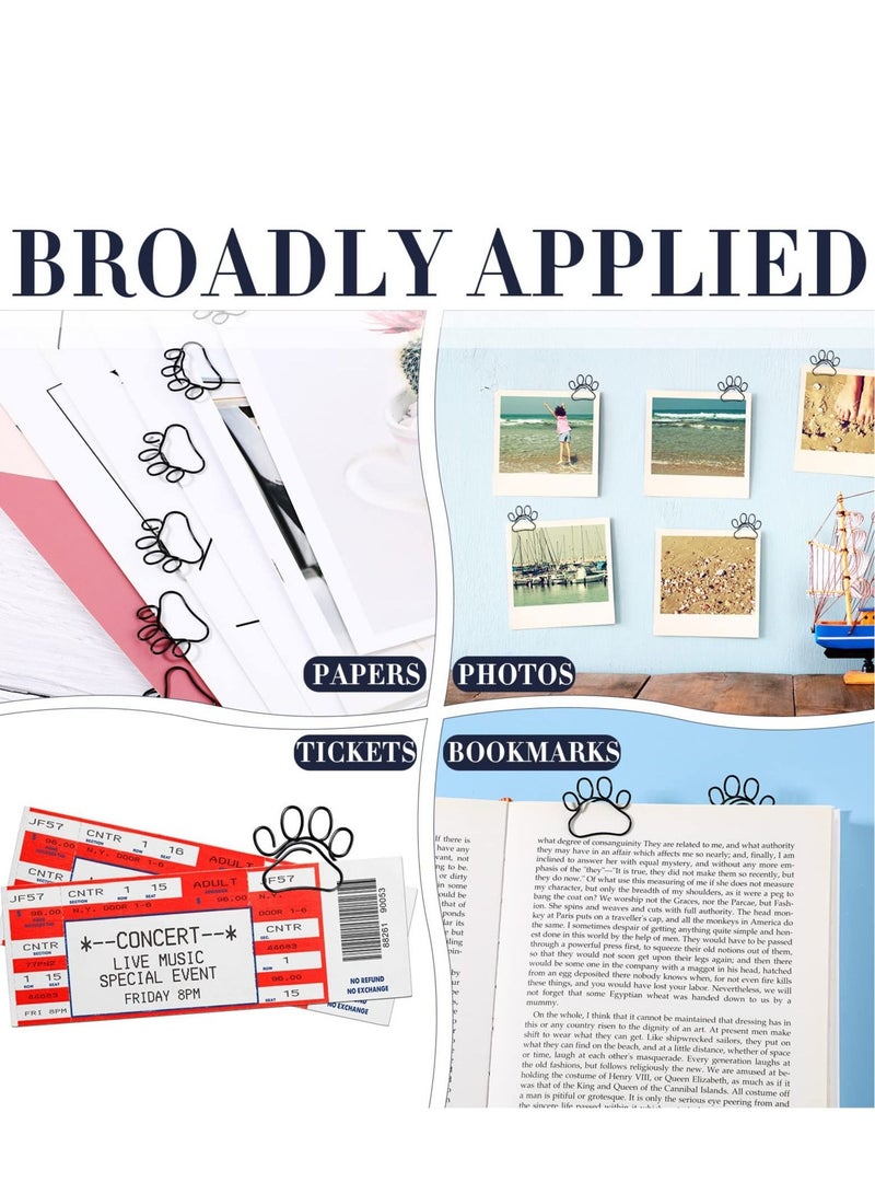 KASTWAVE 50 Adorable Paw Paper Clips - Cute Dog Shape Paperclips for Work, School, and Office Supplies - Perfect Animal Bookmark and Gift for Dog Lovers and Cat Lovers (Black) - Image 5