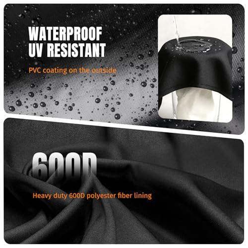 SHINESTAR Square Fire Pit Cover, Fits for 28-32 Inch Fire Pit Table, Waterproof and Windproof, 32 x 32 x 24 Inches, Black - Image 4
