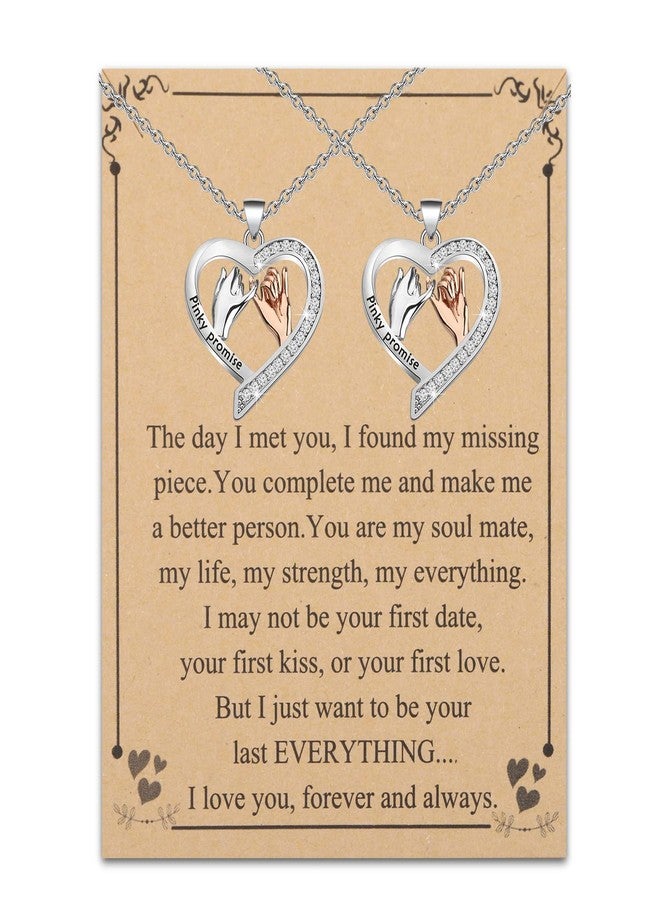 BNQL Couple Pinky Promise Necklace gifts for Couple Necklace Set Couple Gift for Him and Her Necklace Husband Wife Boyfriend Girlfriend Gift (pinky promise necklaces) - Image 1