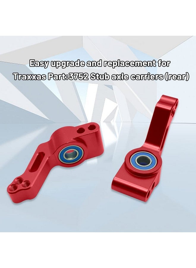 OGUNKE Ogrc Aluminum Front Caster Block&Steering Blocks And Rear Stub Axle Carriers Kit With Ball Bearings Upgrade Parts For Traxxas 1/10 2Wd Slash Stampede Rustler Replace 3632 3736 3752（Red） - Image 3