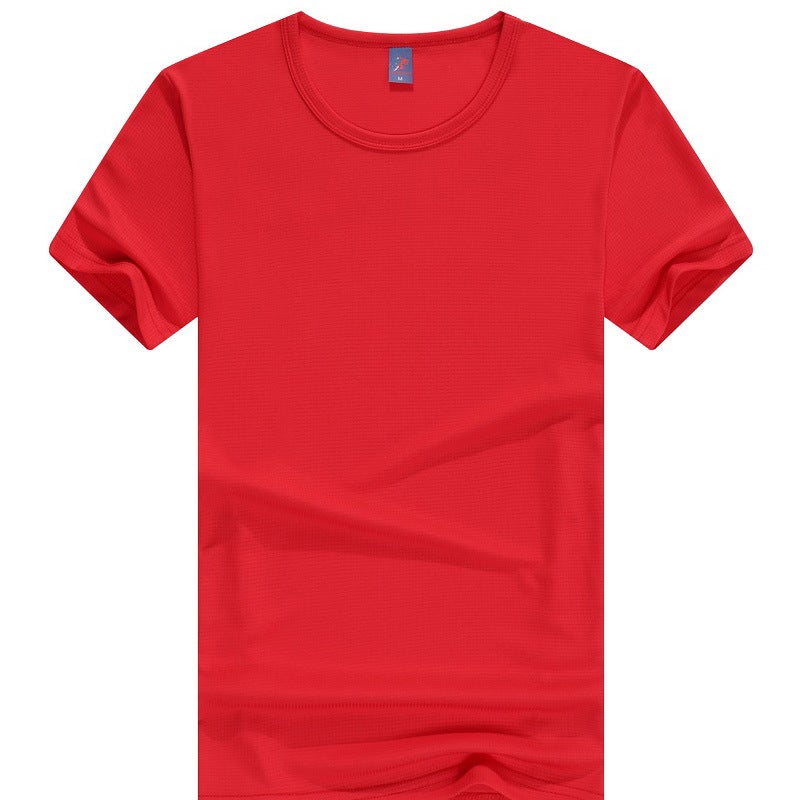 Round Neck Short Sleeve Quick-Drying T-Shirt Fixed Class Uniform Work Clothes Student Party Diy Advertising Cultural Shirt Printed Logo - Image 4
