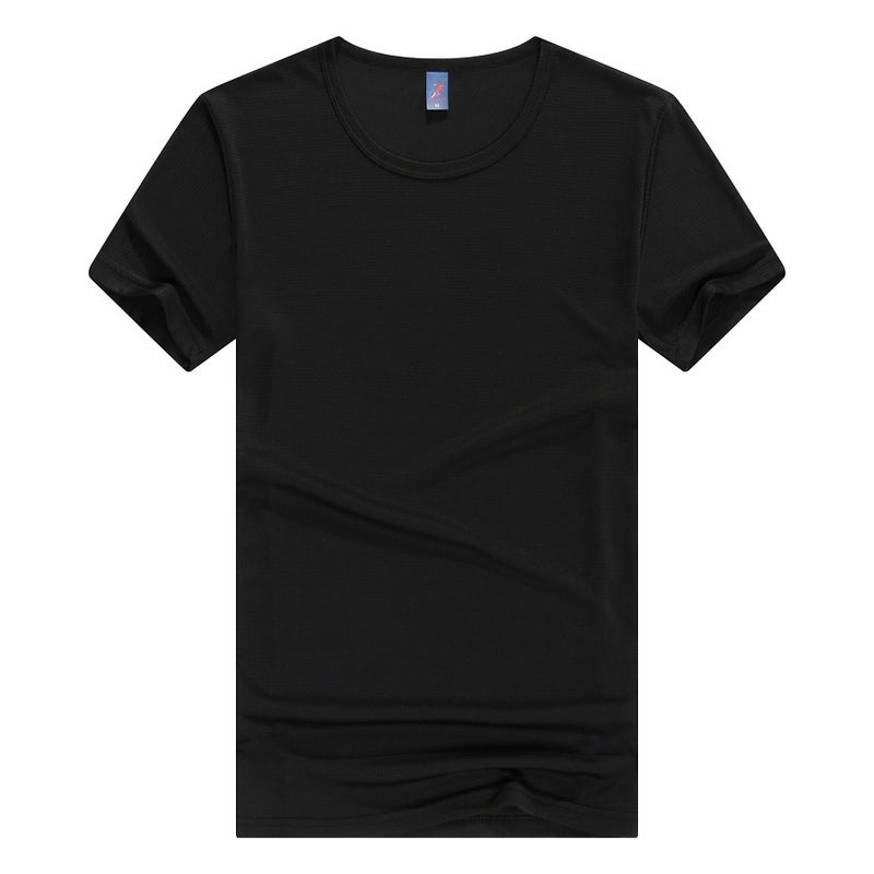 Round Neck Short Sleeve Quick-Drying T-Shirt Fixed Class Uniform Work Clothes Student Party Diy Advertising Cultural Shirt Printed Logo - Image 1