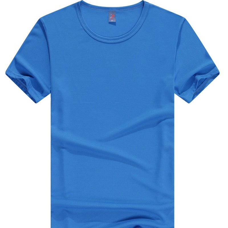 Round Neck Short Sleeve Quick-Drying T-Shirt Fixed Class Uniform Work Clothes Student Party Diy Advertising Cultural Shirt Printed Logo - Image 3