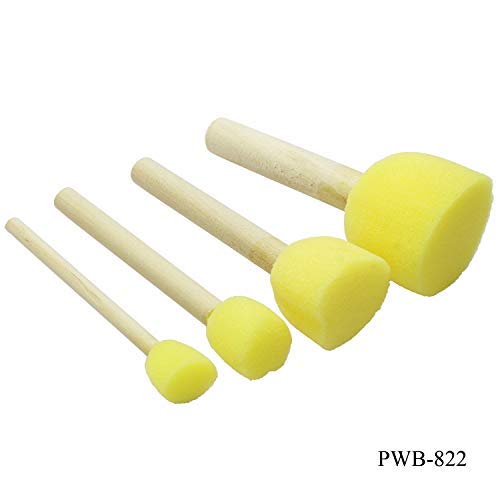 KNAFS 4Pcs Foam Brushes Sponge Stippler Stencil Foam Brush Dabber Furniture Craft Art Painting Tool Supplies - PWB 22 - Image 2