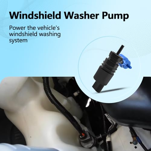 Quealzara Windshield Washer Pump Compatible with Honda Pilot 2012 2013 2014 2015 Replaces 76806-SZA-A12 76806SZAA12, Front Windshield Washer Fluid Pump - Image 2