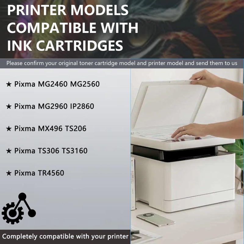 Black and Color Ink Cartridges Compatible for Canon PG645 CL646 Printers MG2460 MG2560 MG2960 - Image 3