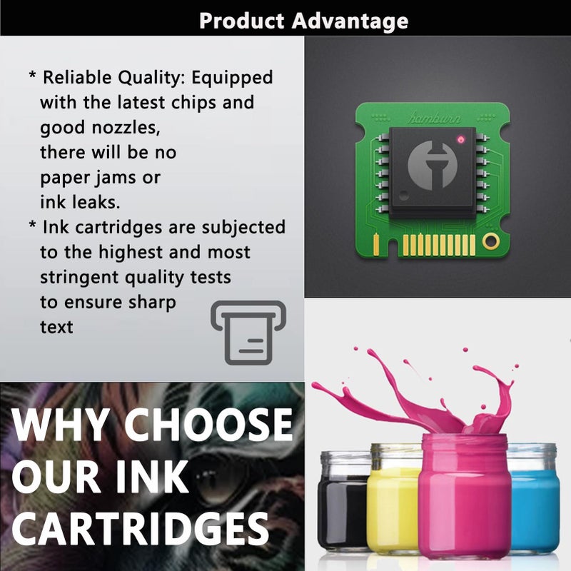 Black and Color Ink Cartridges Compatible for Canon PG645 CL646 Printers MG2460 MG2560 MG2960 - Image 5