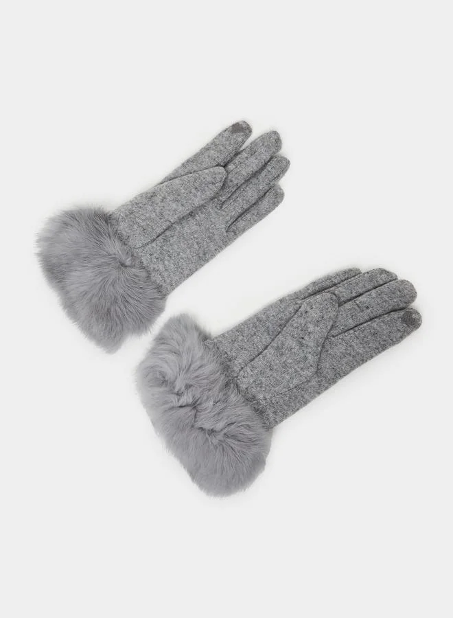 ستايلي قفازات يد بفرو صناعي