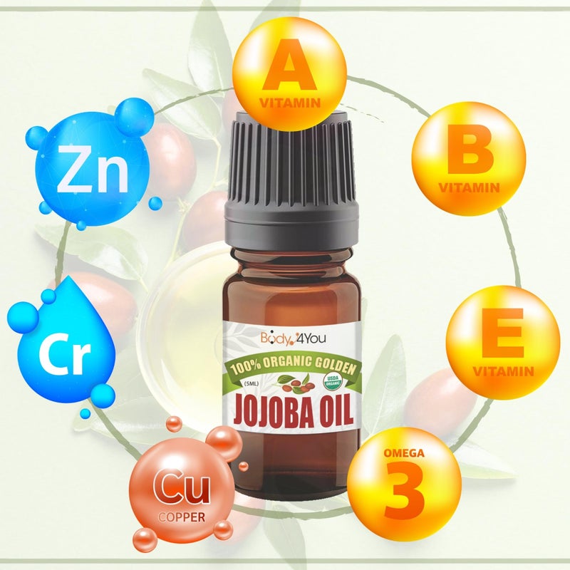 BodyJ4You 100% USDA Organic Jojoba Oil Piercing Aftercare - Stretched Ear Gauges Tragus Nose Septum Lip Navel - Natural Recovery Skin Moisturizer - Pure Unrefined Wax - 0.17 Fl Oz - Image 4