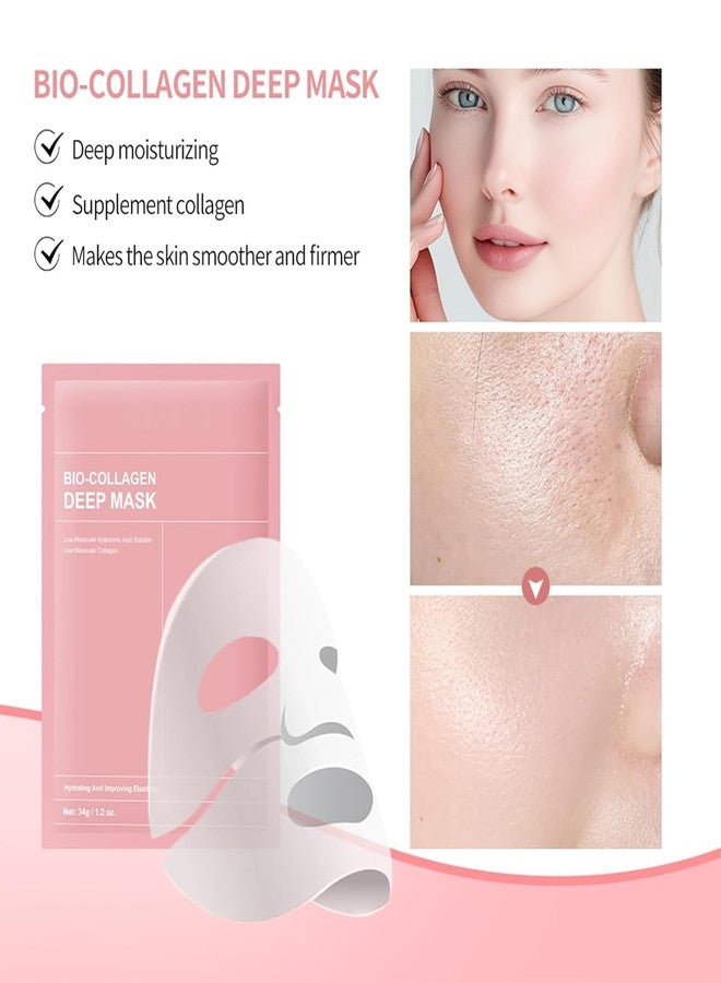 AADIVY Biio Collagen Face Mask Overnight - Hydrating Hydrogel Mask for Glowing Skin, Pore Minimizing & Skin Firming, Improves Elasticity, Unscented Sheet Mask for Face Care (Pack of 3) - Image 3