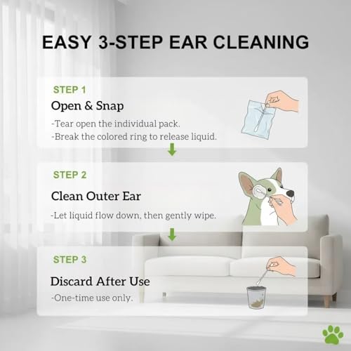 zimumoda 50 Pcs 2-in-1 Pet Ear Cleaning Cotton Swabs for Dogs & Cats - Essential Oil Infused Cat Ear Cleaner - Gentle Ear Wax Removal - Soothing Itch & Freshness - Individually Wrapped for Easy Use - Image 4