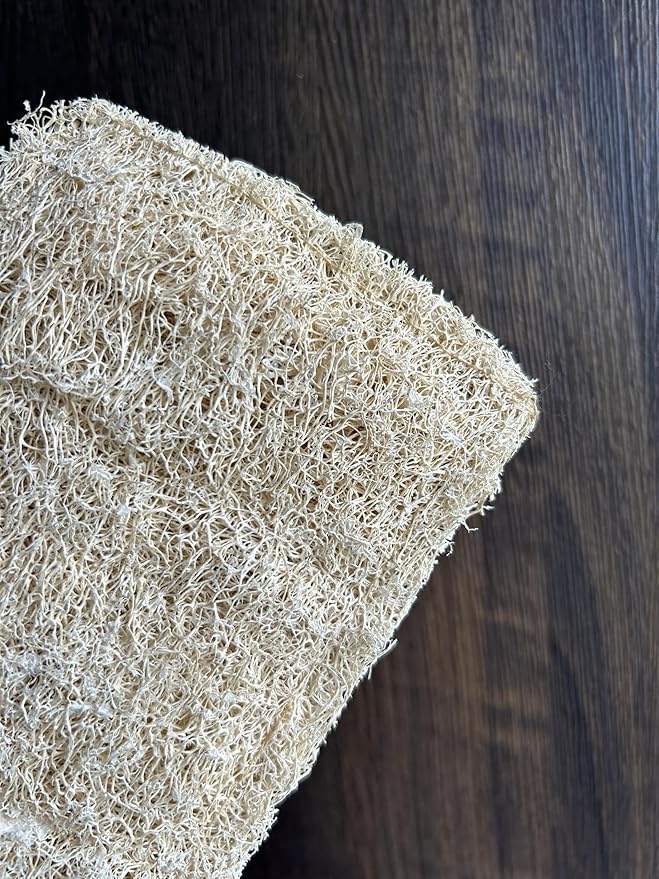 MARMORIS ECOM Natural Loofah Body Scrubber, Organic Eco-Friendly Bath Sponge, Gentle Exfoliating Loofah with Hanging Loop, Ideal for Women & Men, Ridge Gourd Fibre, Lightweight Cleansing Scrub (Rectangle- Pack of 3) - Image 5