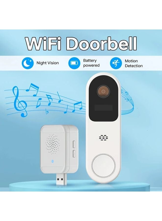 Smart Video Doorbell Camera Wireless Wi Fi 1296P Outdoor Motion Detection Night Vision - Image 2
