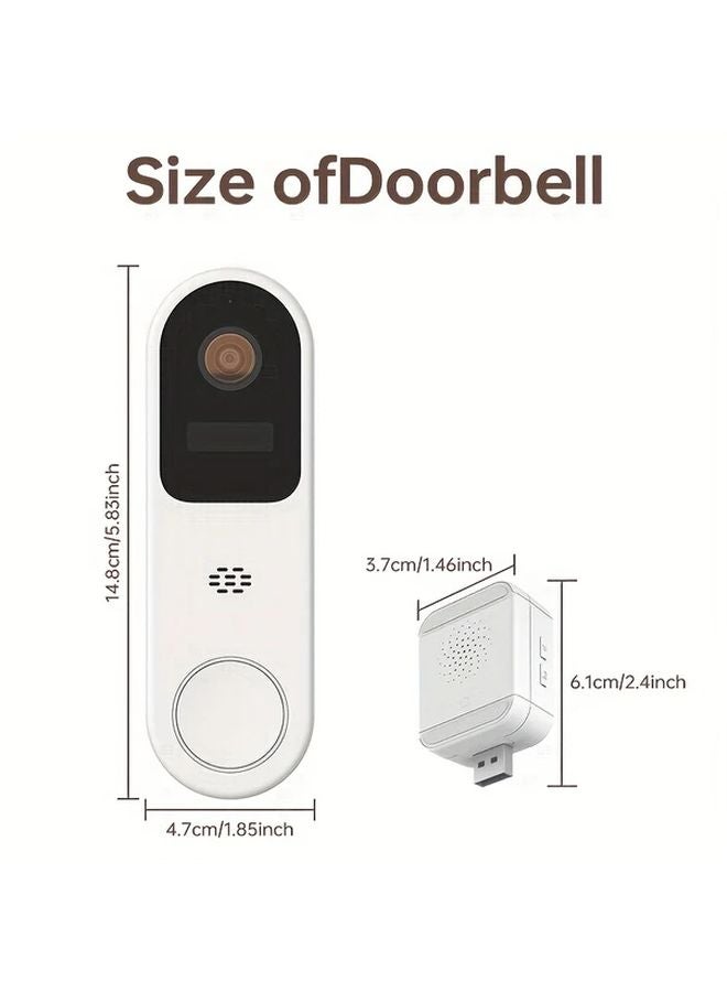 Smart Video Doorbell Camera Wireless Wi Fi 1296P Outdoor Motion Detection Night Vision - Image 3