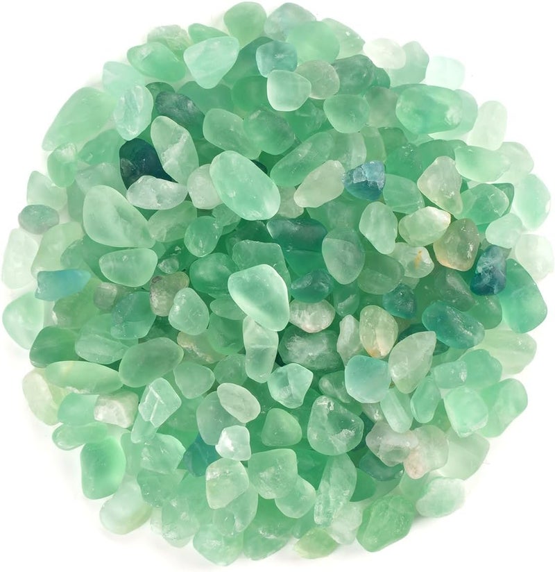 Wayber 1 Lb/460g Natural Green Quartz Crystal Stones Irregular Aquarium Pebbles Rock Sands for Turtle Tank/Succulent Plants/Vase Decoration (Fill 1 Cup) - Image 1