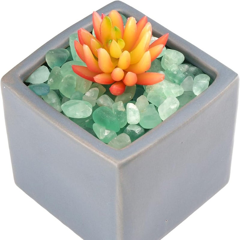 Wayber 1 Lb/460g Natural Green Quartz Crystal Stones Irregular Aquarium Pebbles Rock Sands for Turtle Tank/Succulent Plants/Vase Decoration (Fill 1 Cup) - Image 4