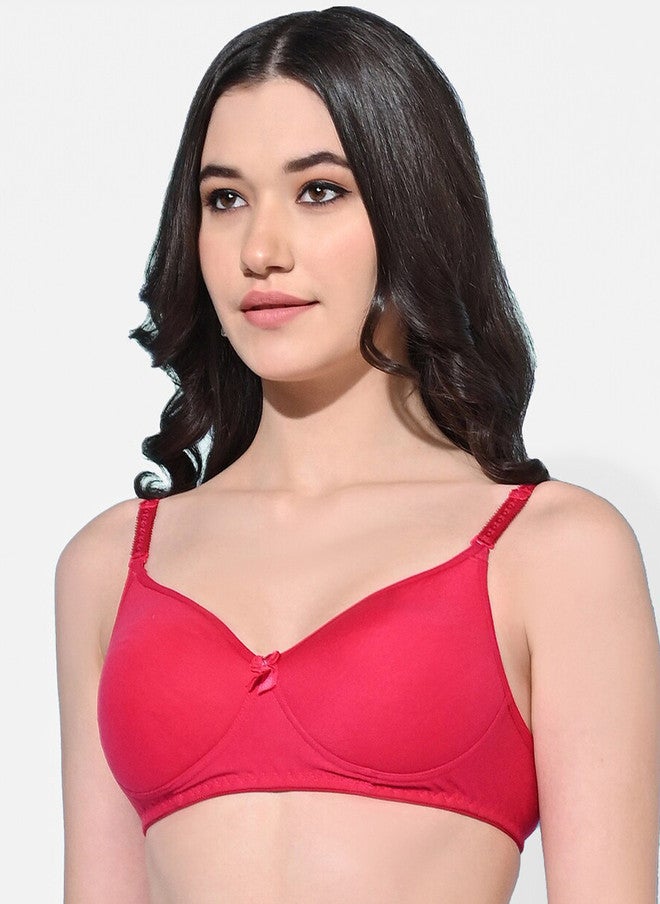 FIMS Pack Of 3 Full Coverage Lightly Padded Everyday Bras With All Day Comfort - Image 4