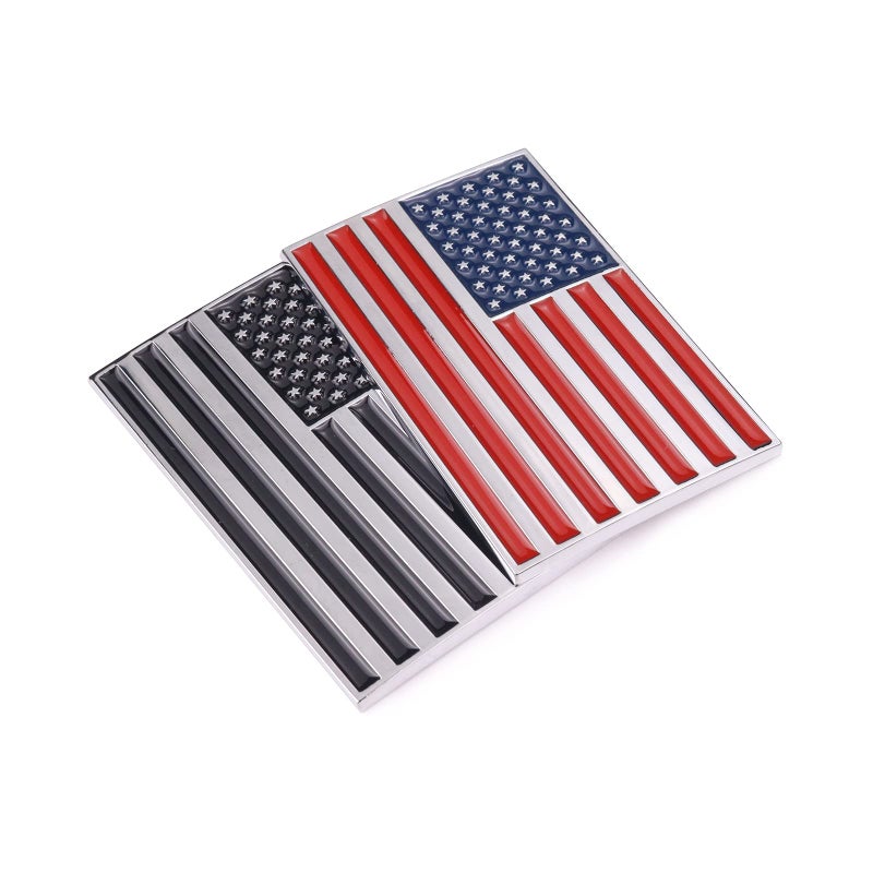 Fsforcar 3D American Flag Metal Car Sticker, 3.15" x 2" USA Flag Decal, Zinc Alloy Emblem for Truck, Car, Motocycle, Boat (Original) - Image 5