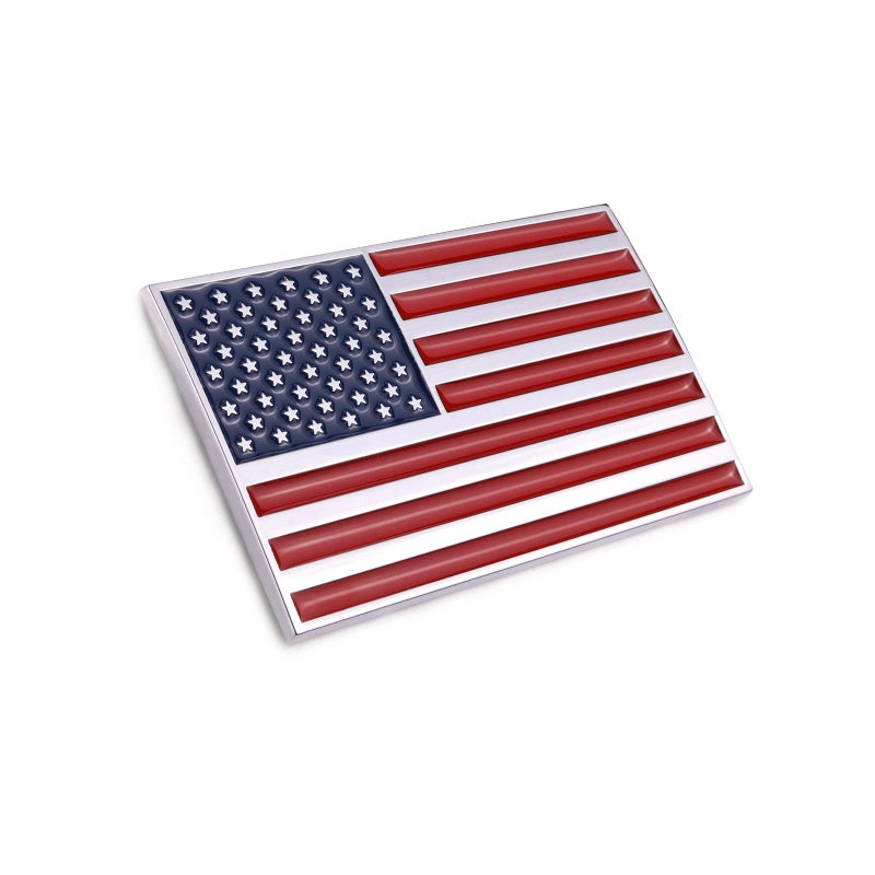 Fsforcar 3D American Flag Metal Car Sticker, 3.15" x 2" USA Flag Decal, Zinc Alloy Emblem for Truck, Car, Motocycle, Boat (Original) - Image 2