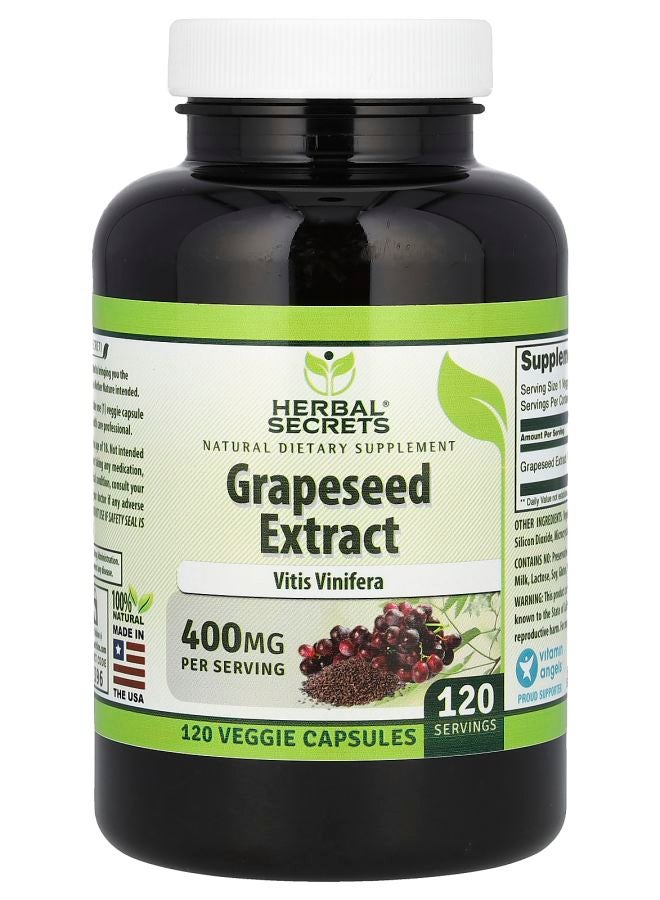 Grapeseed Extract 400 mg 120 Veggie Capsules