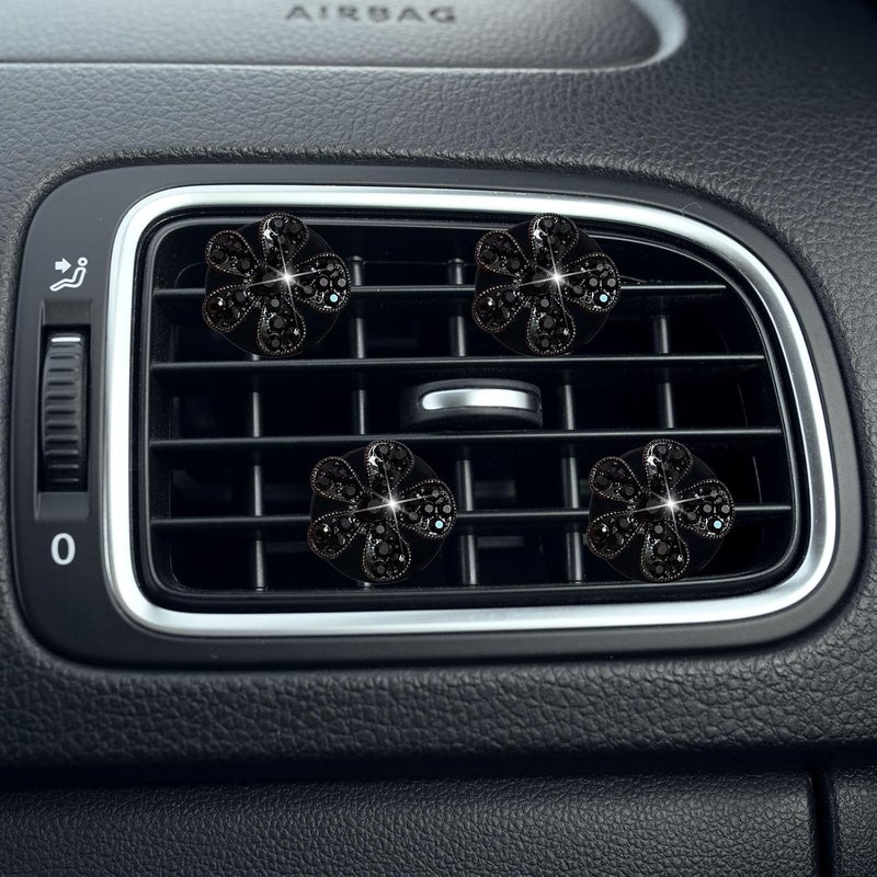 LARDROK 5 Pcs Car Vent Clip,Bling Flower Air Fresheners Vent Clips,Car Diffuser Rhinestone Car Interior Decoration Charm Accessories - Image 5
