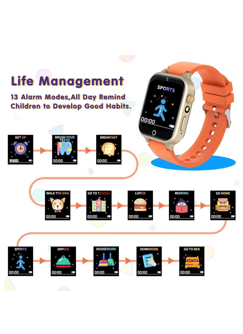 Watch for 4-12 Year-old Kids, Comes with Video, Camera, Music Player Functions and 26 Games (Orange)