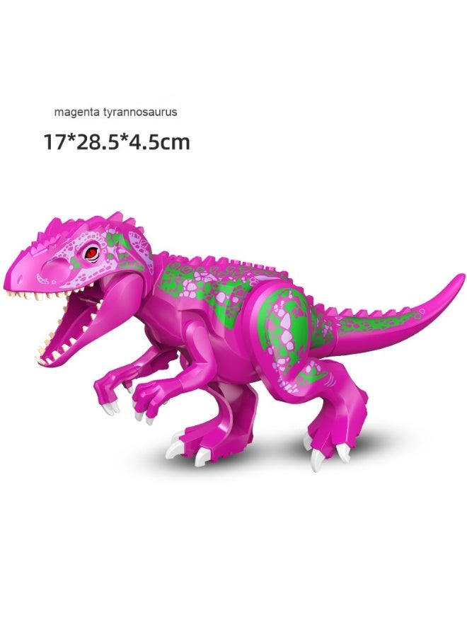 نيبمينينت ملحقات ألعاب البلوكات الديناصورية من العصر الجوراسي - مجموعة تجميع الكريستال للديناصورات: تي-ريكس، براشيوصور، وإينيجوصور