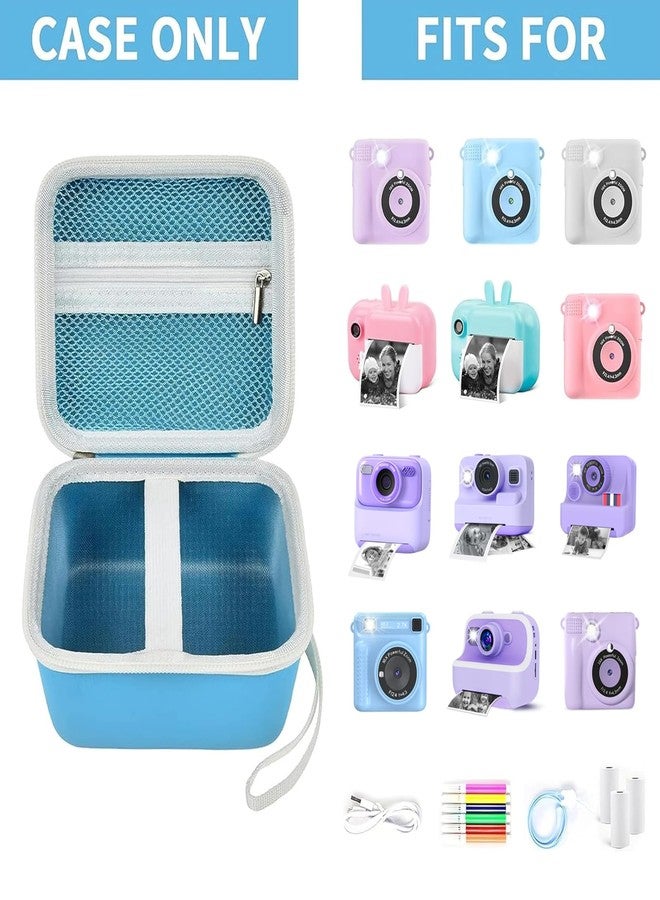 PAIYULE Camera Case Compatible with Instant Camera for Digital Video Cameras Storage Holder BagCamera and Print Paper, Blue, Simple - Image 2