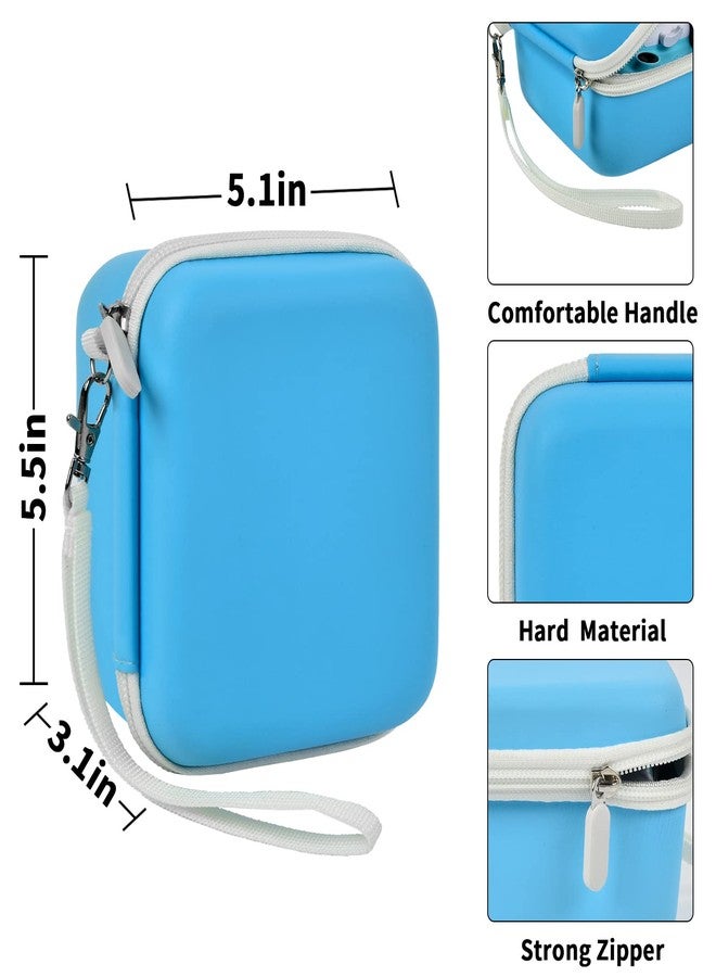 PAIYULE Camera Case Compatible with Instant Camera for Digital Video Cameras Storage Holder BagCamera and Print Paper, Blue, Simple - Image 3
