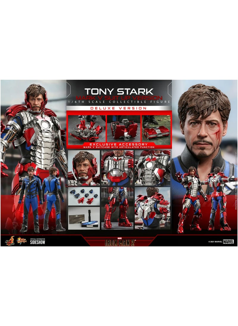 Hot Toys - Iron Man 2 - Tony Stark (Mark V Suit Up Version) Deluxe Sixth Scale Figure by Hot Toys - Image 1