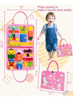 Y&D Busy Board Toys For Kids Toddler Sensory Toys Felt Activity Board For Boys And Girls Preschool Educational Learning Toy Gift For 2-4 Years Old Children Travel Toy For Airplane Or Car  - Image 5