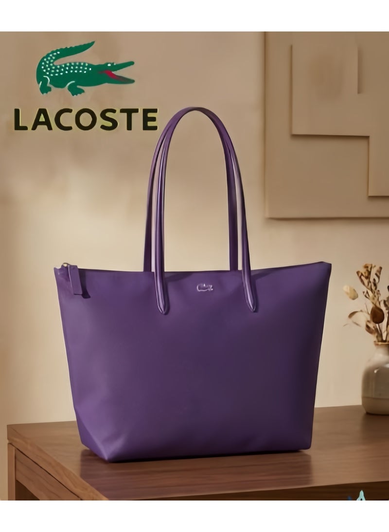 Lacoste Women's L12.12 Concept Fashion Versatile Large Capacity Zipper Handbag Single Shoulder Bag Tote Bag Camera Bag Large - Image 1